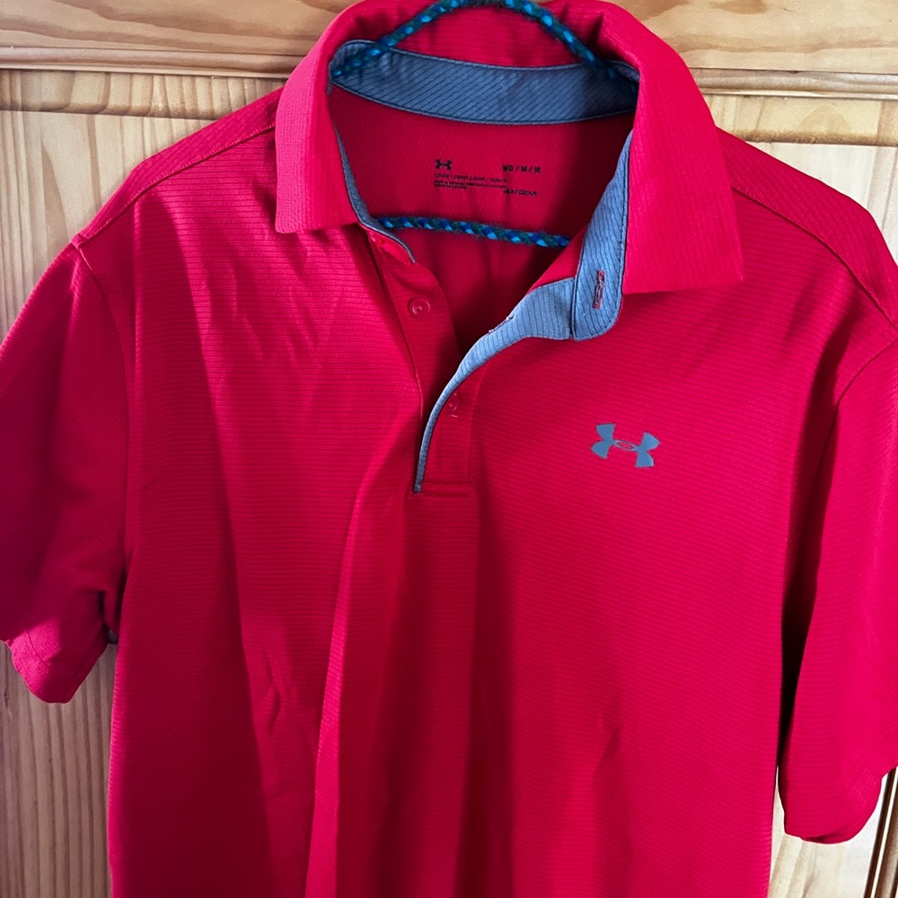 Under Armour Red Performance Polo Shirt